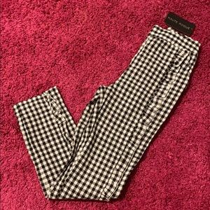 NWT linen gingham pants